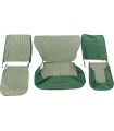 kit housses de sièges en tissu vert rayé - 4CV