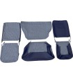 kit housses de sièges en tissu bleu rayé - 4CV